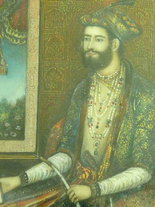 PAIR ANGLO INDIAN PORTRAIT MINIATURE PAINTING ORIGINAL ANTIQUE - ADDITIONAL PHOTO 4