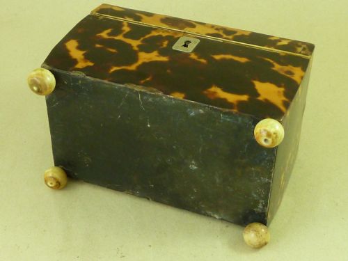 GEORGIAN TORTOISESHELL TEA CADDY - ADDITIONAL PHOTO 5