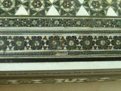 ANGLO INDIAN SADELI MOSAIC WARE BOX JEWELRY TRINKET - ADDITIONAL PHOTO 8