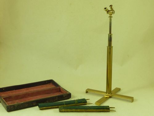 MICROSCOPE CANDLE LIGHT DOUBLE FAN SHADE VICTORIAN - ADDITIONAL PHOTO 4