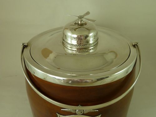 RFC PROPELLOR BOSS SILVER BISCUIT BARREL HALLMARKED 1918 WWI TRENCH ART ANTIQUE - ADDITIONAL PHOTO 2