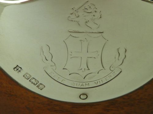 RFC PROPELLOR BOSS SILVER BISCUIT BARREL HALLMARKED 1918 WWI TRENCH ART ANTIQUE - ADDITIONAL PHOTO 4