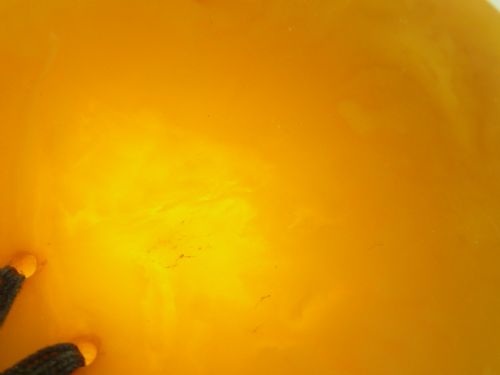 LARGE 38G CHINESE AMBER NECKLACE PENDANT CHOKER SILK ART DECO VINTAGE CHINESE - ADDITIONAL PHOTO 6