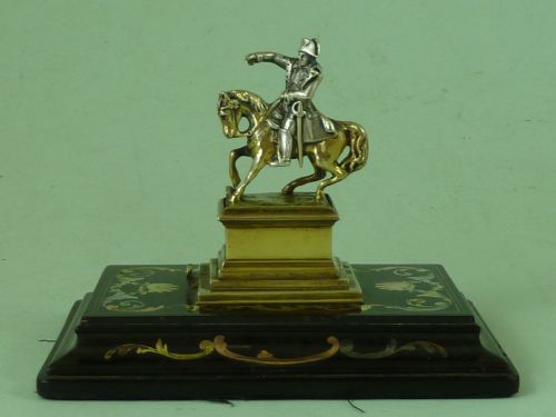 napoleon bonaparte desk seal french silver gilt piquet wax intaglio antique - CATEGORY: ANTIQUE METAL - DATED 19TH CENTURY