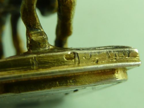 NAPOLEON BONAPARTE DESK SEAL FRENCH SILVER GILT PIQUET WAX INTAGLIO ANTIQUE - ADDITIONAL PHOTO 2