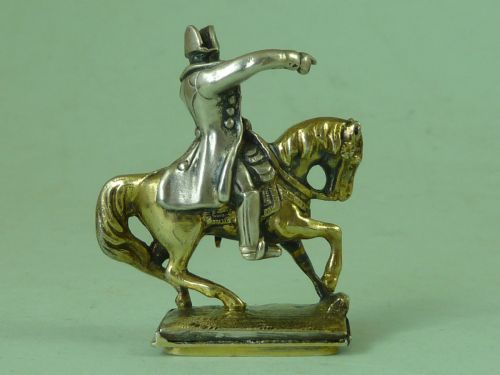 NAPOLEON BONAPARTE DESK SEAL FRENCH SILVER GILT PIQUET WAX INTAGLIO ANTIQUE - ADDITIONAL PHOTO 6