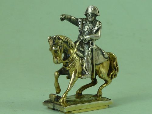 NAPOLEON BONAPARTE DESK SEAL FRENCH SILVER GILT PIQUET WAX INTAGLIO ANTIQUE - ADDITIONAL PHOTO 8