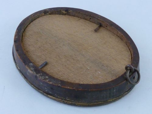 1830 NAIVE PORTRAIT MINIATURE LADY RINGLETS CAP GILT BRASS FRAME GEORGIAN - ADDITIONAL PHOTO 2