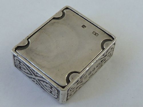 MACNEILLS PATENT POSTAGE STAMP APPLICATOR SILVER STAMP DISPENSER BOX 1869 - ADDITIONAL PHOTO 3