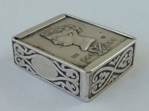 MACNEILLS PATENT POSTAGE STAMP APPLICATOR SILVER STAMP DISPENSER BOX 1869 - ADDITIONAL PHOTO 4