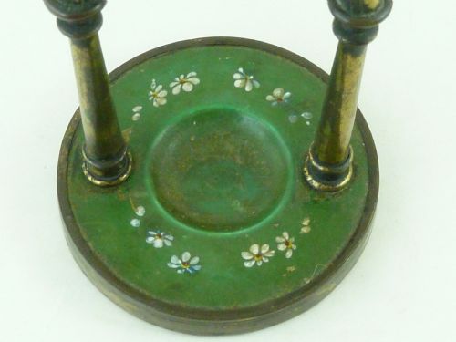 BRASS TOLEWARE ARCH POCKET WATCH STAND HOLDER - ADDITIONAL PHOTO 3