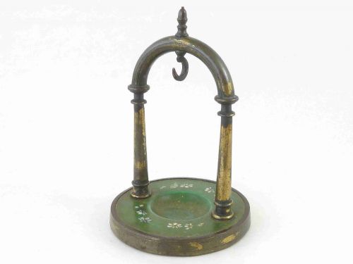 brass toleware arch pocket watch stand holder - CATEGORY: ANTIQUE MISCELLANEOUS - DATED 1850