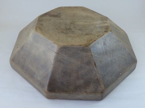SYCAMORE OCTAGONAL HERB CHOPPER BOWL MORTAR CARVED TREEN - ADDITIONAL PHOTO 5