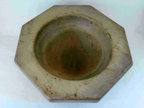 SYCAMORE OCTAGONAL HERB CHOPPER BOWL MORTAR CARVED TREEN - ADDITIONAL PHOTO 3
