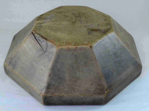 SYCAMORE OCTAGONAL HERB CHOPPER BOWL MORTAR CARVED TREEN - ADDITIONAL PHOTO 4