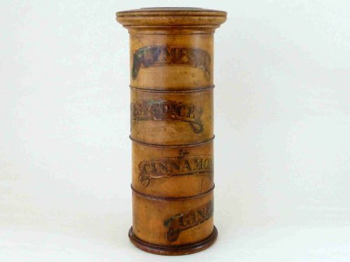 victorian sycamore four tier spice tower treen - CATEGORY: ANTIQUE MISCELLANEOUS - DATED 19TH CENTURY