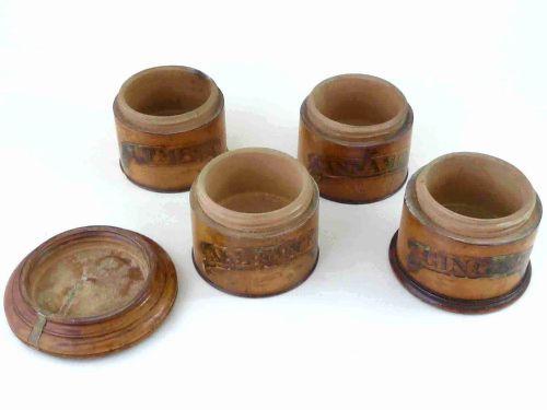 VICTORIAN SYCAMORE FOUR TIER SPICE TOWER TREEN - ADDITIONAL PHOTO 5