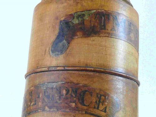 VICTORIAN SYCAMORE FOUR TIER SPICE TOWER TREEN - ADDITIONAL PHOTO 7