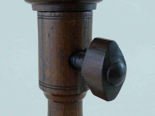 GEORGIAN TURNED ROSEWOOD CANDLE STAND ADJUSTABLE - ADDITIONAL PHOTO 6