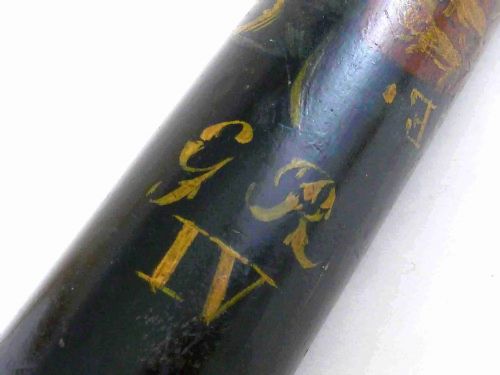 HAND PAINTED WOODEN POLICE TRUNCHEON TIPSTAFF GR IV GEORGE 4 - ADDITIONAL PHOTO 5