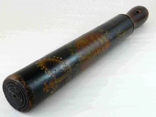 HAND PAINTED WOODEN POLICE TRUNCHEON TIPSTAFF GR IV GEORGE 4 - ADDITIONAL PHOTO 6