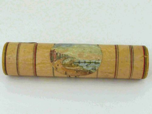 tunbridge ware penner quill pen dip inkwell brighton souvenir - CATEGORY: ANTIQUE MISCELLANEOUS - DATED 19TH CENTURY