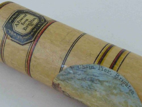TUNBRIDGE WARE PENNER QUILL PEN DIP INKWELL BRIGHTON SOUVENIR - ADDITIONAL PHOTO 1