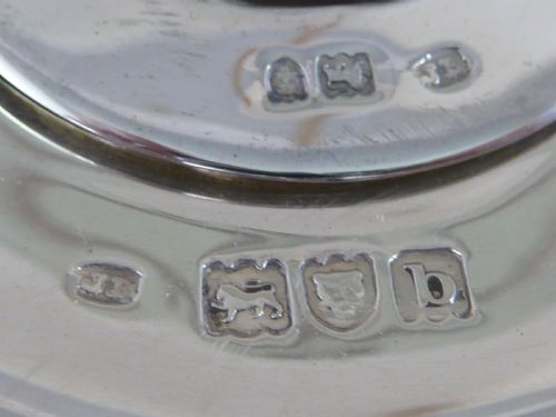 VICTORIAN HORSE HOOF HALLMARKED SILVER INKWELL JACK SPRAT 1887 TAXIDERMY - ADDITIONAL PHOTO 9