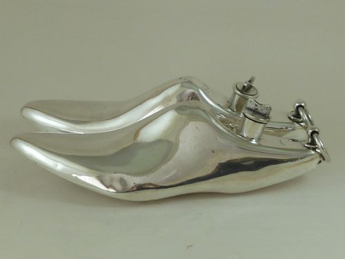SILVER PLATE SHOE HEATERS WARMERS SMITHS PATENT VERNU - ADDITIONAL PHOTO 2