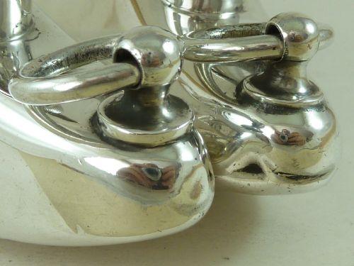 SILVER PLATE SHOE HEATERS WARMERS SMITHS PATENT VERNU - ADDITIONAL PHOTO 7
