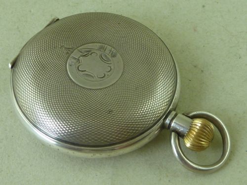 SWISS 8 DAY VISIBLE ESCAPEMENT FULL HUNTER POCKET WATCH 925 STERLING SILVER LONDON 1915 HEBDOMAS WEEKLY WATCH CO - ADDITIONAL PHOTO 7