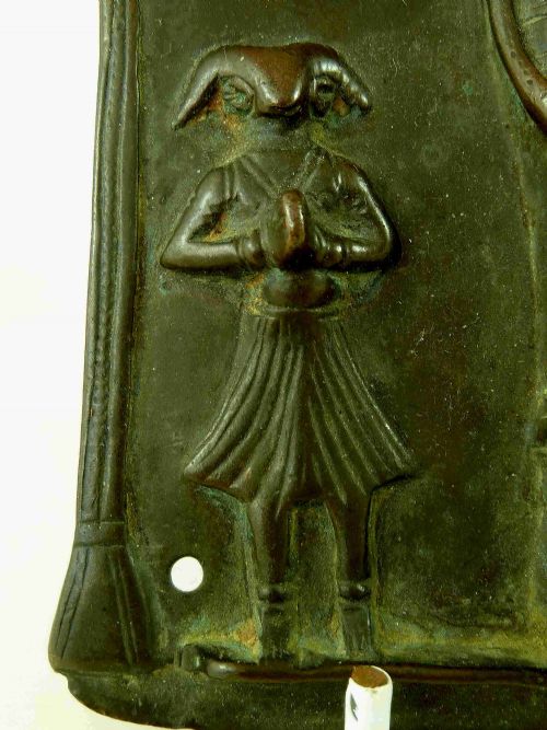 CAST BRONZE INDIAN HINDU SHIVA VIRABHADRA PLAQUE - ADDITIONAL PHOTO 1