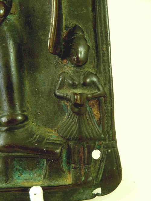 CAST BRONZE INDIAN HINDU SHIVA VIRABHADRA PLAQUE - ADDITIONAL PHOTO 2