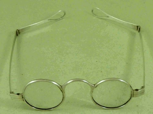 SHAGREEN CASE SILVER FRAME ROUND LENS READING SPECTACLES GLASSES - ADDITIONAL PHOTO 1