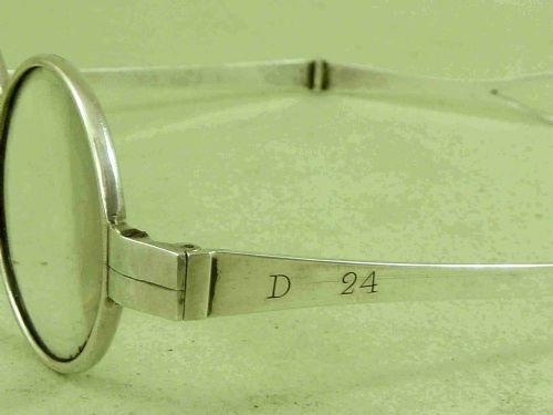 SHAGREEN CASE SILVER FRAME ROUND LENS READING SPECTACLES GLASSES - ADDITIONAL PHOTO 2