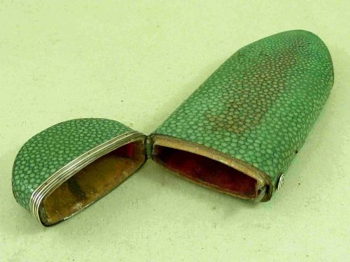 SHAGREEN CASE SILVER FRAME ROUND LENS READING SPECTACLES GLASSES - ADDITIONAL PHOTO 7