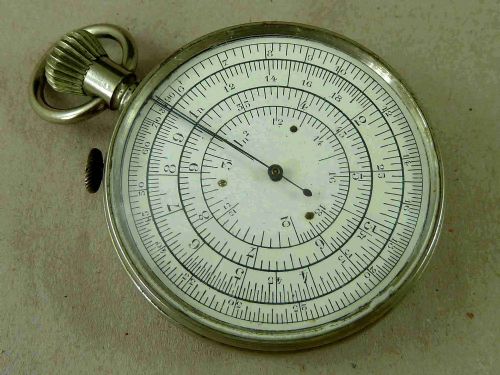 fig 1. Pocket Watch Slide Rule Calculator Calculigraphe Calculating Circle Boucher 1878