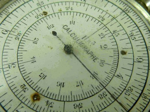 fig 2. Pocket Watch Slide Rule Calculator Calculigraphe Calculating Circle Boucher 1878