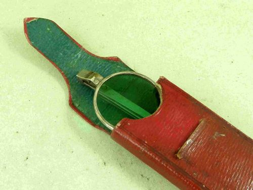 1809 HALLMARKED SILVER FRAME ROUND LENS SUNGLASSES GREEN TINTED SPECTACLES LEATHER CASE - ADDITIONAL PHOTO 1