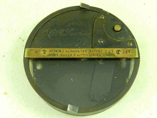 WATKINS CLINOMETER J HICKS PRISMATIC SURVEYORS COMPASS MILITARY COMPENDIUM - ADDITIONAL PHOTO 5
