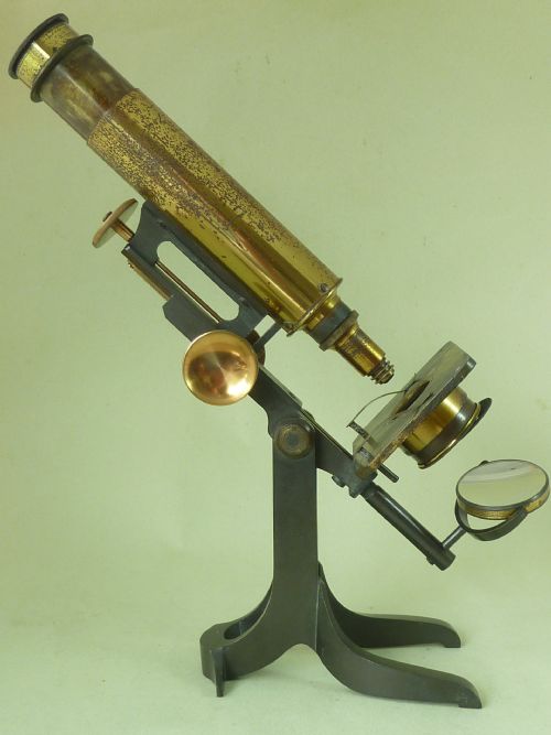 CHARLES COLLINS LONDON BRASS MICROSCOPE BOXED - ADDITIONAL PHOTO 7