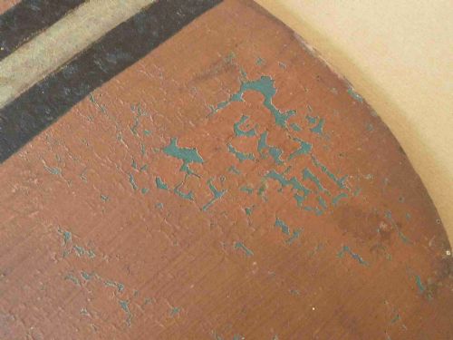 TRIBAL CANOE PADDLE DOUALA DUALA TRADE PAINTED CEREMONIAL RECKITTS BLUE CARVED - ADDITIONAL PHOTO 4