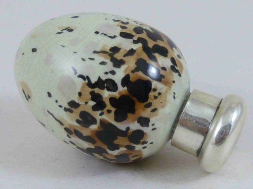 1886 SAMPSON MORDAN NOVELTY BIRDS EGG PERFUME SCENT BOTTLE MACINTYRE ANTIQUE - ADDITIONAL PHOTO 1