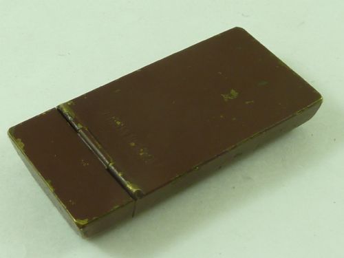 P H SUCHARD CHOCOLATE BAR VESTA CASE MATCH HOLDER BOX BRASS PAINTED FAUX - ADDITIONAL PHOTO 2