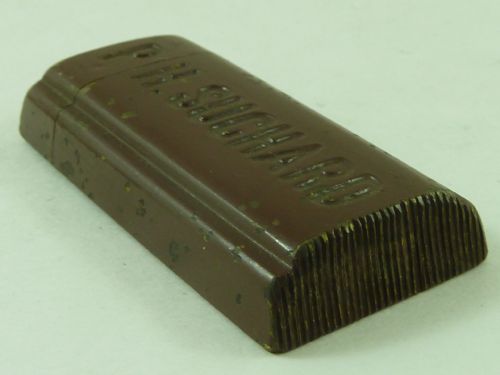 P H SUCHARD CHOCOLATE BAR VESTA CASE MATCH HOLDER BOX BRASS PAINTED FAUX - ADDITIONAL PHOTO 3