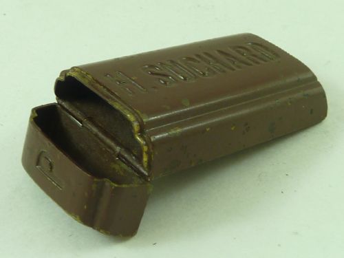 P H SUCHARD CHOCOLATE BAR VESTA CASE MATCH HOLDER BOX BRASS PAINTED FAUX - ADDITIONAL PHOTO 4