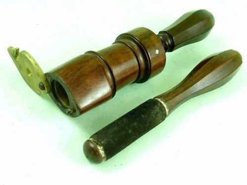 ROSEWOOD BRASS GUN LOADING TOOL 16 BORE CARTRIDGE HUNTING SHOOTING ACCESSORY - ADDITIONAL PHOTO 1