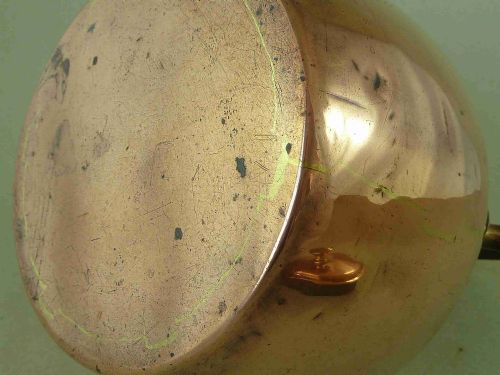 112 PINT SMALL ENGLISH GEORGIAN COPPER KETTLE C SCROLL ONE PIECE HANDLE - ADDITIONAL PHOTO 5