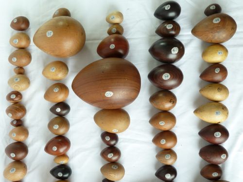 85 DIFFERENT TURNED SPECIMEN WOOD EGGS WOODS WOODEN SAMPLES CATALOGUED TREEN - ADDITIONAL PHOTO 1