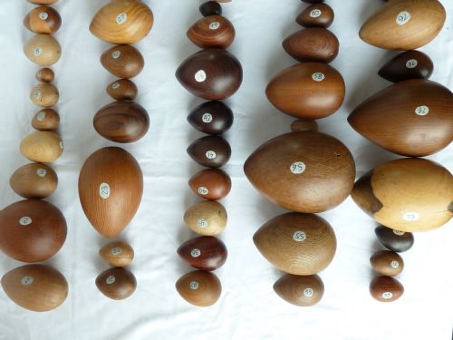 85 DIFFERENT TURNED SPECIMEN WOOD EGGS WOODS WOODEN SAMPLES CATALOGUED TREEN - ADDITIONAL PHOTO 2